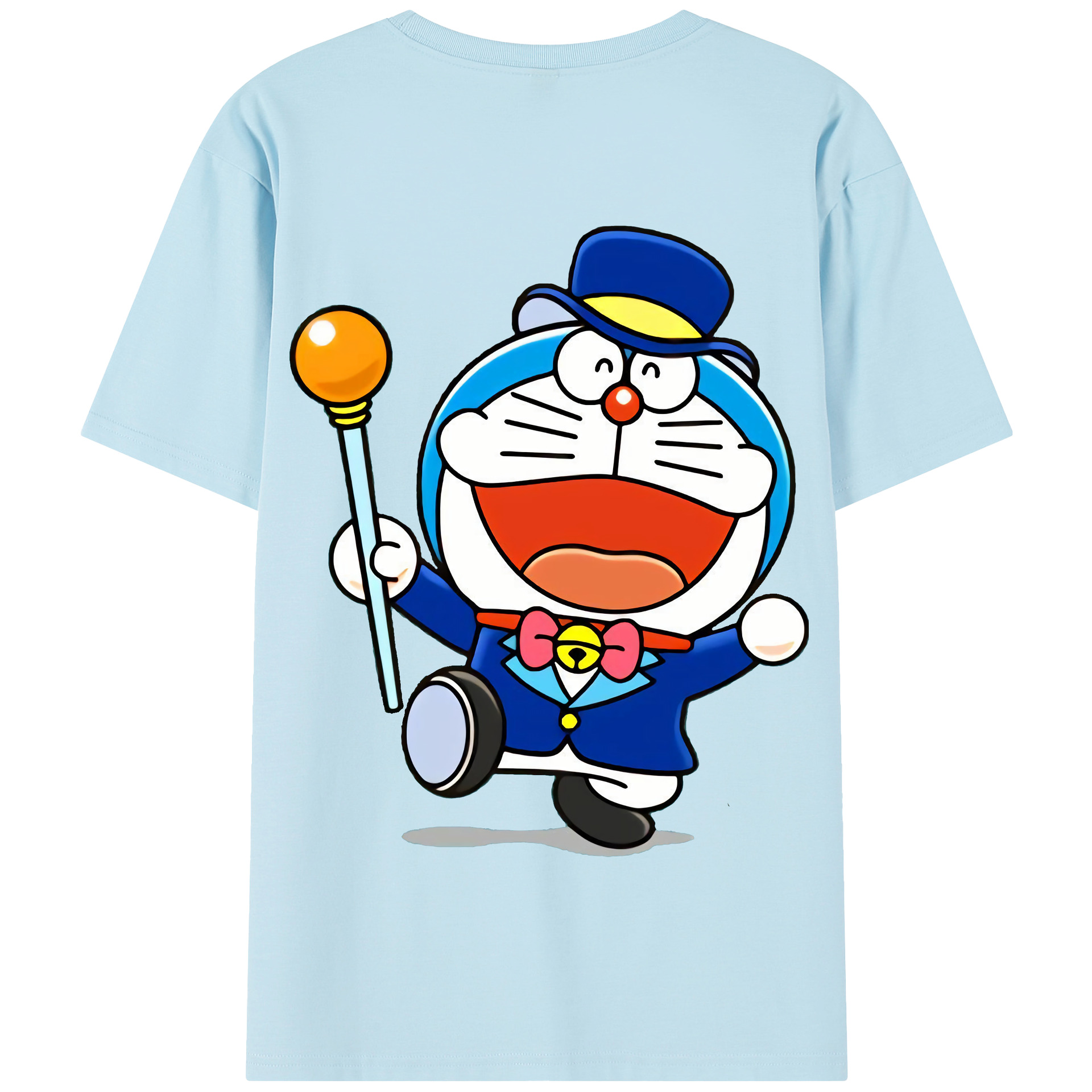 （画像用） ドラえもん Doraemon 綿100％半袖Tシャツ（背面プリント）